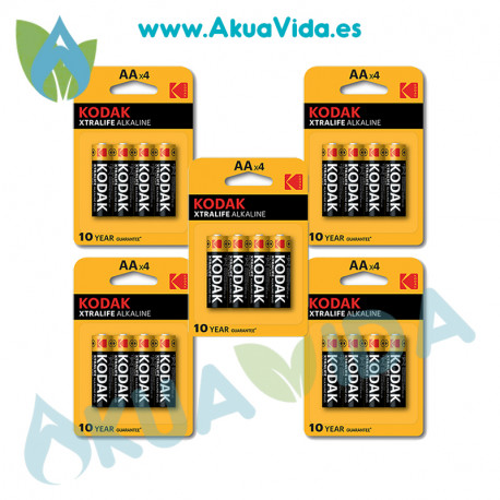 Kodak AA 5 Blister de 4 Pilas 1.5V LR03 - 20 Pilas -
