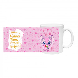 Taza Love - Stich Azul Sabes que te Amo -