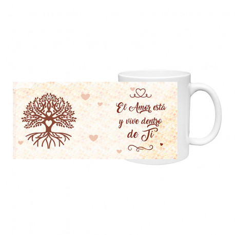 Taza Love - Corazon El Amor esta y vive dentro de ti -