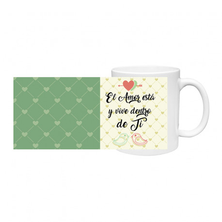 Taza Love - Arbol El Amor esta y vive dentro de ti -