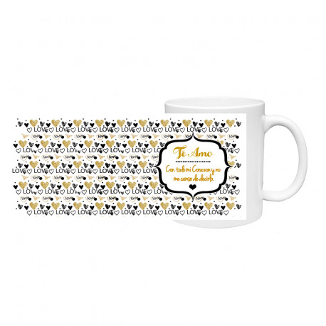 Taza Love - Te Amo con todo mi corazon -