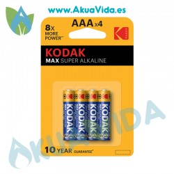 Pilas AAA Kodak Pack 4 Unidades 1.5V LR03